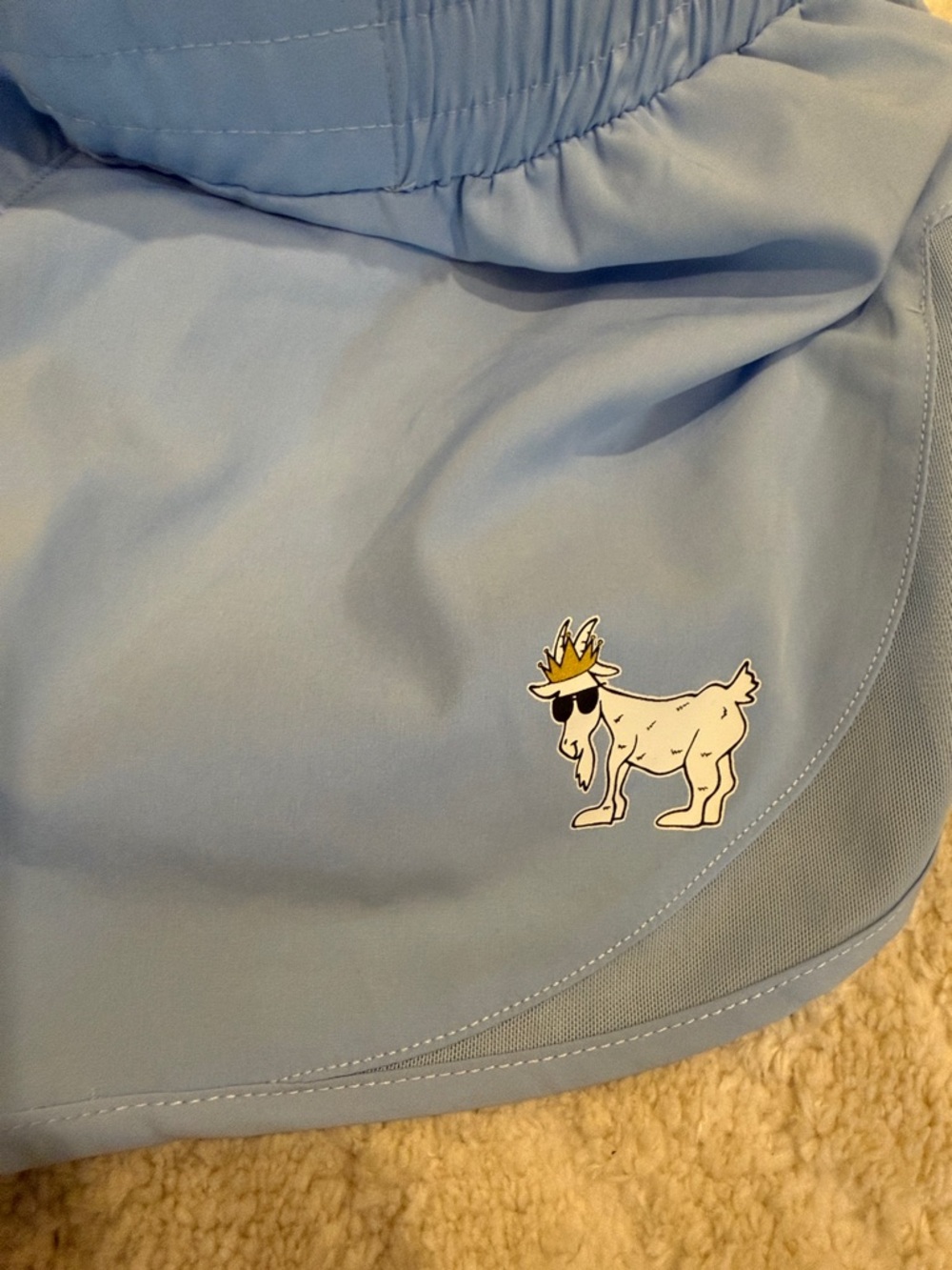 GOAT USA Women's Athletic Shorts in Light Blue - Picture 5 of 5